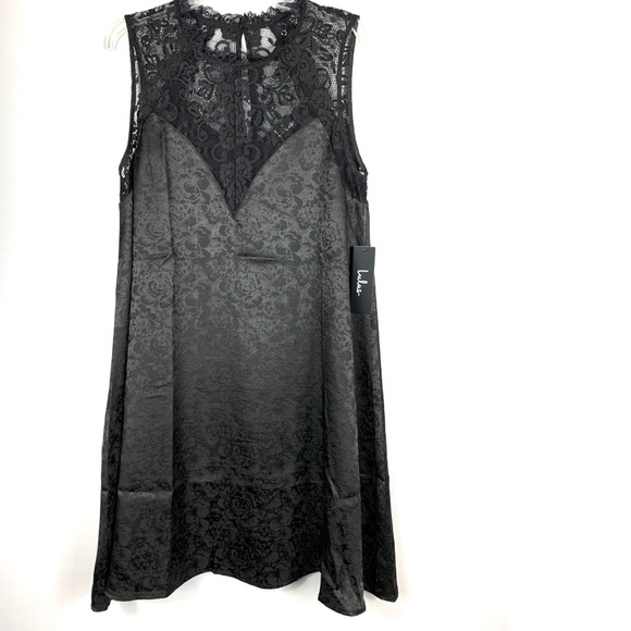 NWT lulus black floral swing dress - Picture 2 of 7